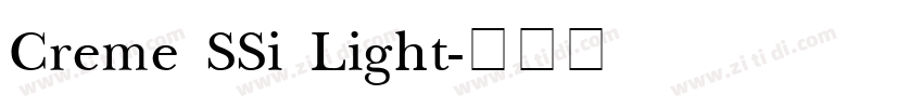 Creme SSi Light字体转换